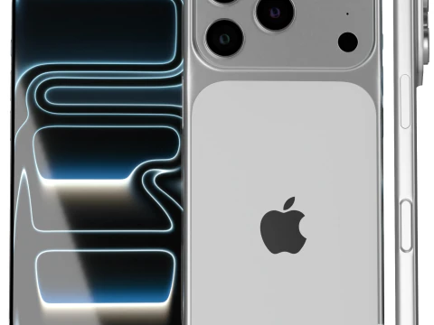 Apple iPhone 17 Pro Silver 3D Model