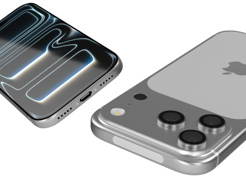 Apple iPhone 17 Pro Silver 3D मॉडल