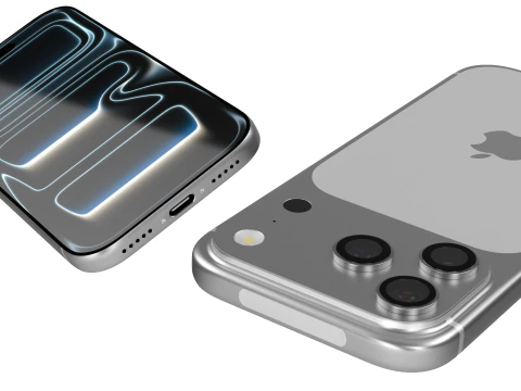 Apple iPhone 17 Pro Silver 3D Model