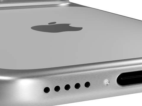 Apple iPhone 17 Pro Silver 3D मॉडल
