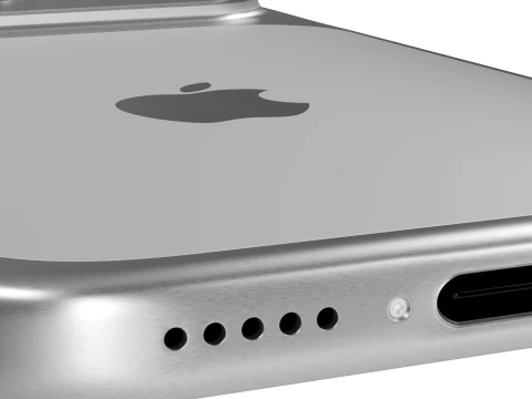 Apple iPhone 17 Pro Silver 3D Model
