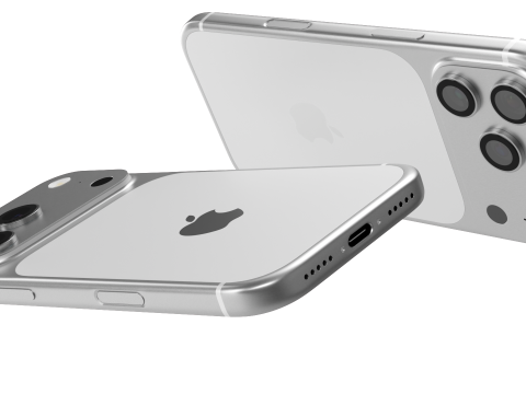Apple iPhone 17 Pro Silver 3D मॉडल