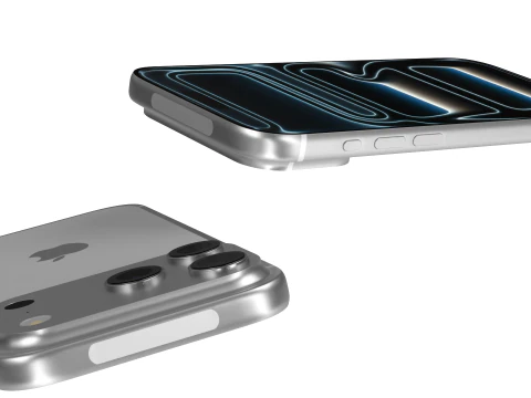 Apple iPhone 17 Pro Silver 3D Model