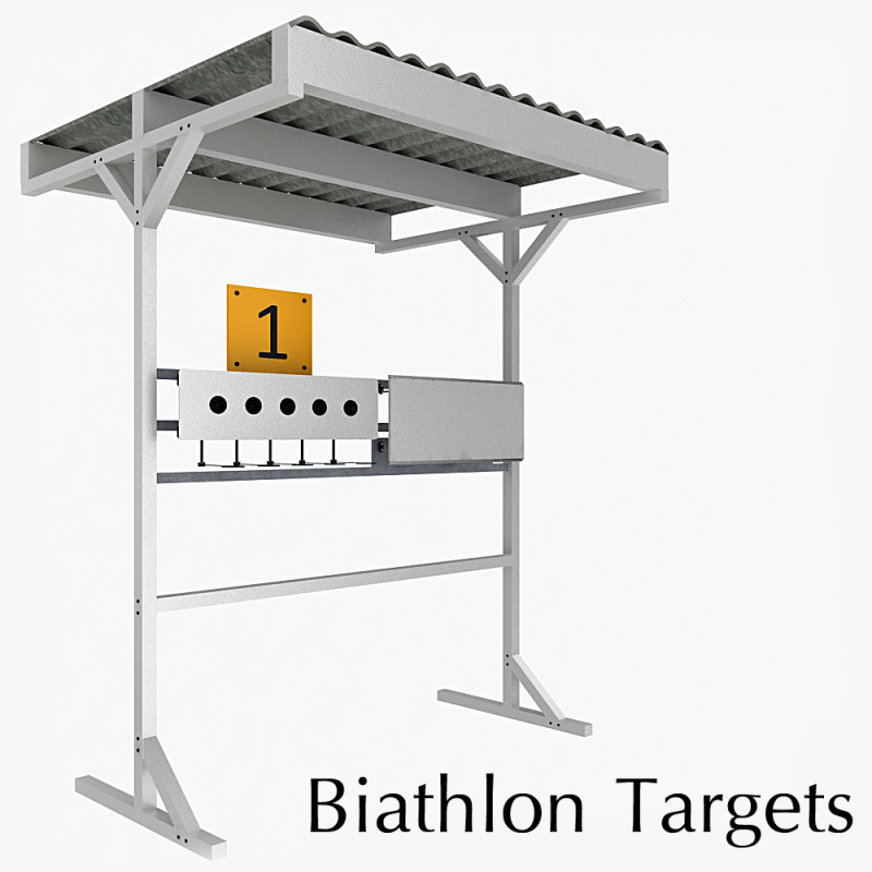Biathlon Targets 3D 模型 .c4d .max .obj .3ds .fbx .stl .blend 