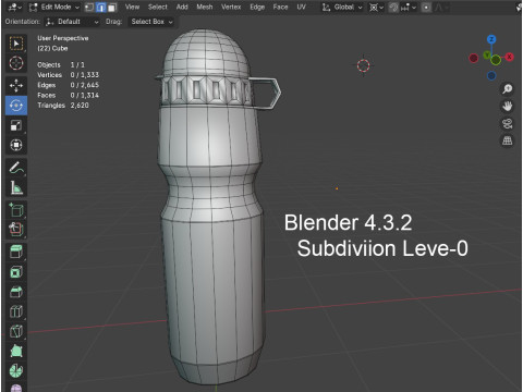 Bike Water Bottle 3D Model