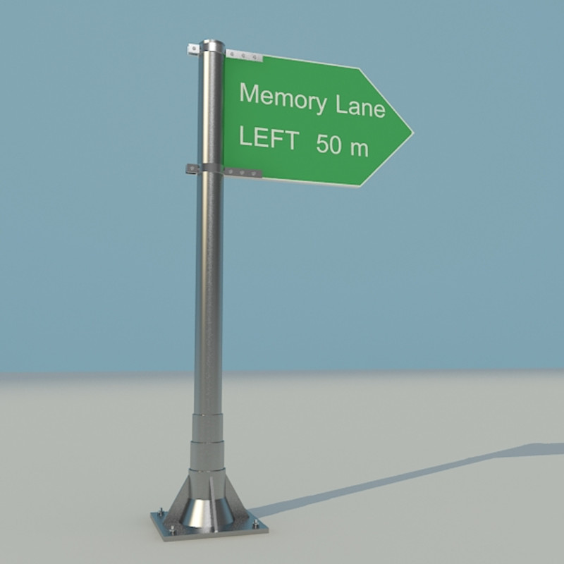 Highway Sign Board Model 3D .c4d .max .obj .3ds .fbx .stl .blend 