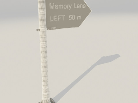 Highway Sign Board Model 3D