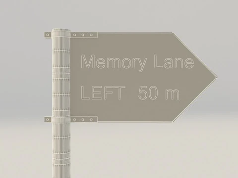 Highway Sign Board 3D Model