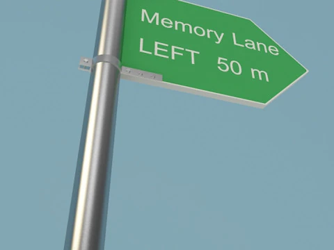 Highway Sign Board 3D Model
