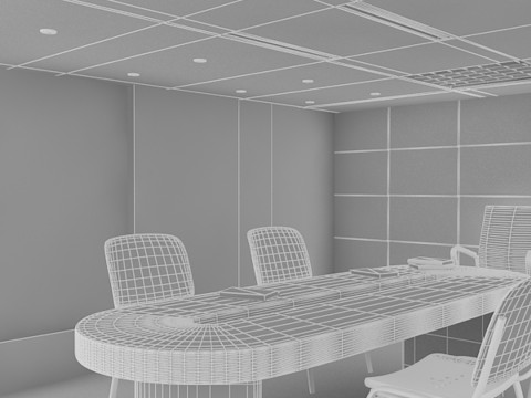 Office Room Modello 3D