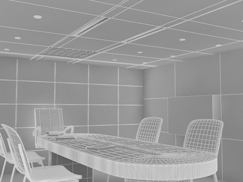 Office Room Modello 3D