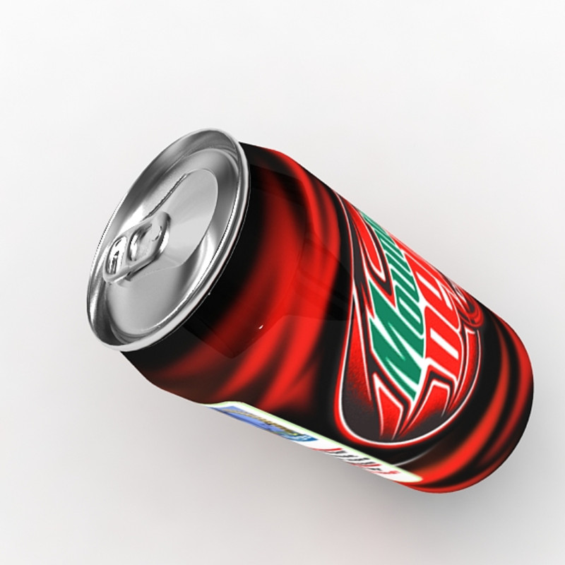 Mountain Dew Can 3D Modell .c4d .max .obj .3ds .fbx .stl .blend 