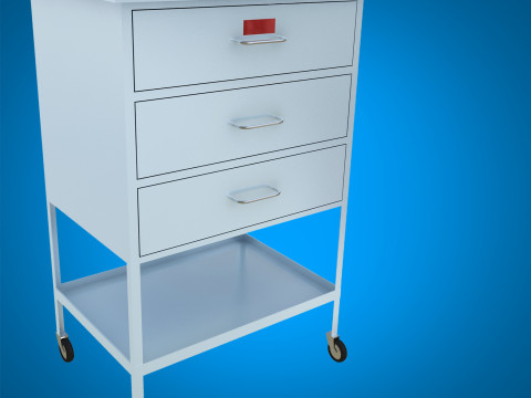 Medical Supply Cart 3D मॉडल