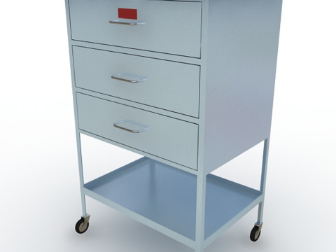 Medical Supply Cart 3D Model