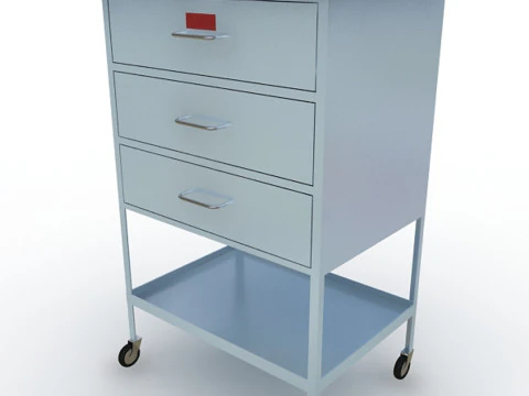 Medical Supply Cart 3D Model