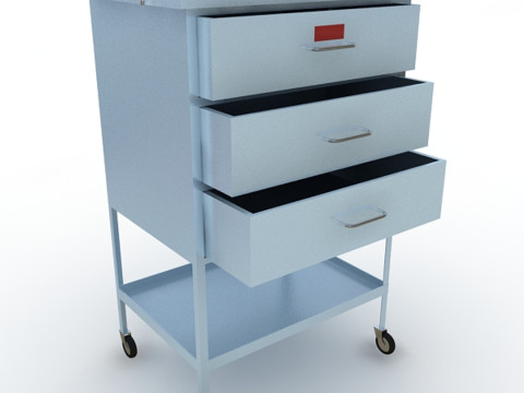 Medical Supply Cart 3D Model