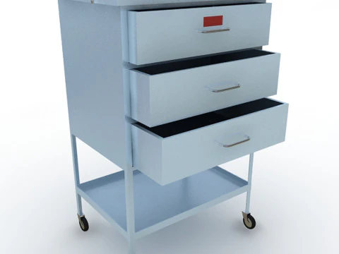 Medical Supply Cart 3D Model