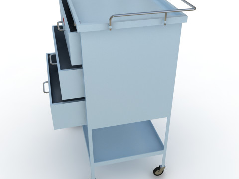 Medical Supply Cart 3D Model