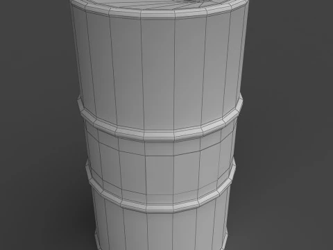 Oil Barrel 3D Model