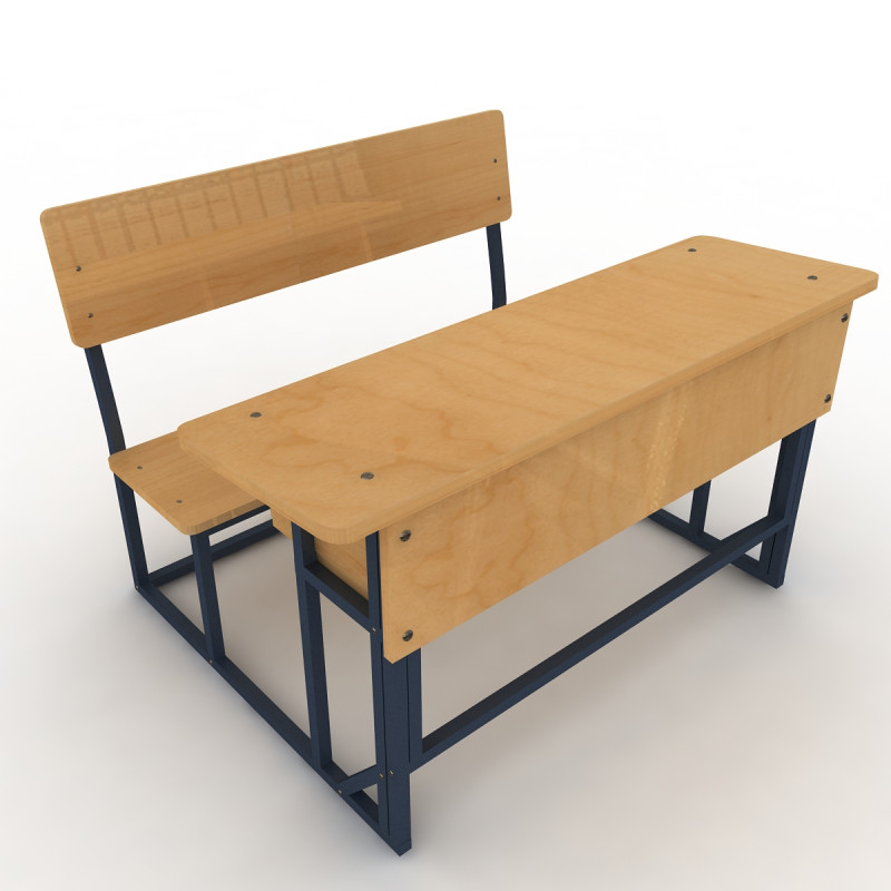 School desk 3D Модель .c4d .max .obj .3ds .fbx .stl .blend 