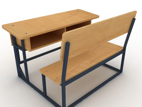 School desk 3D Модель