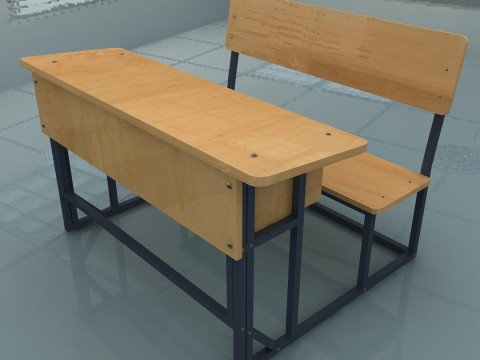 School desk 3D Модель