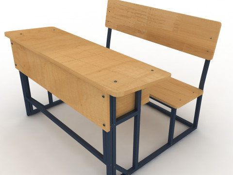 School desk 3D Модель