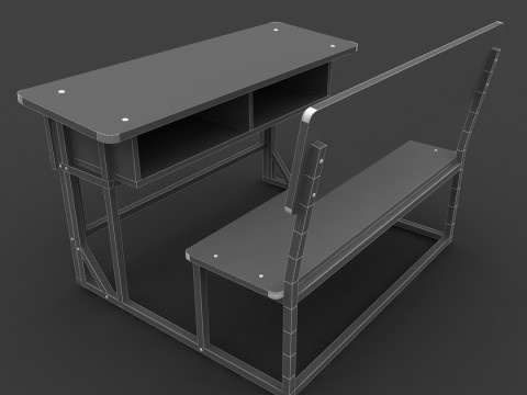 School desk 3D Модель