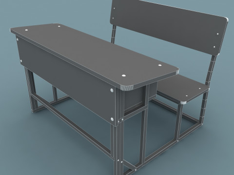 School desk 3D Модель