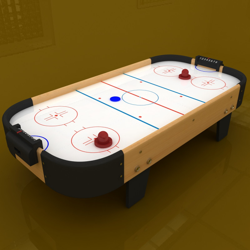 Small Air Hockey Table 3D Модель .c4d .max .obj .3ds .fbx .stl .blend 