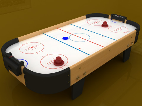 Small Air Hockey Table 3D 模型