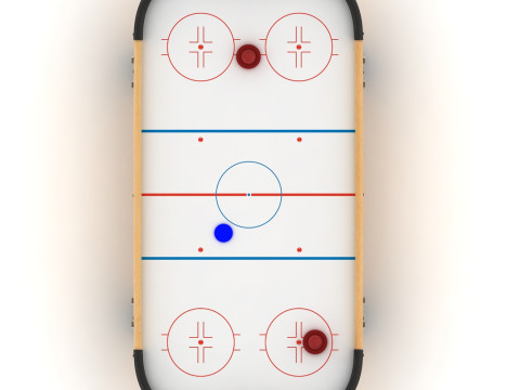 Small Air Hockey Table 3D Модель