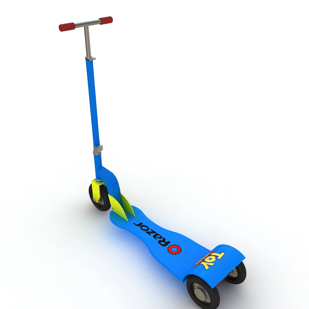 Toy Scooter 3D Model .c4d .max .obj .3ds .fbx .stl .blend 