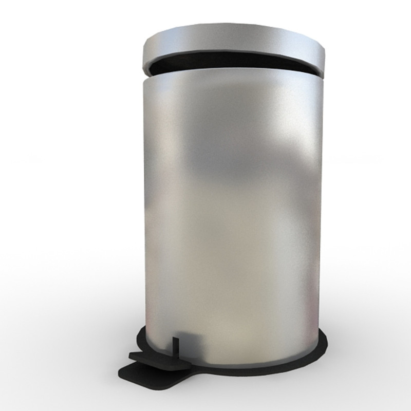 Trash can 3D Model .c4d .max .obj .3ds .fbx .stl .blend 