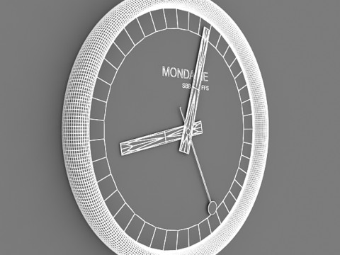 Simple Wall Clock 3D मॉडल