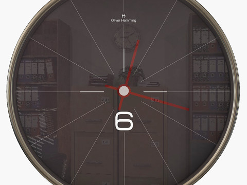 Black Wall Clock Modèle 3D