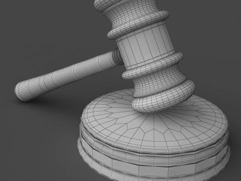 Wooden Gavel 3D Model