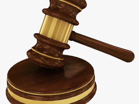 Wooden Gavel 3D Model