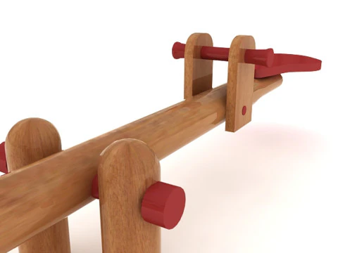 Wooden Swing 3D Model