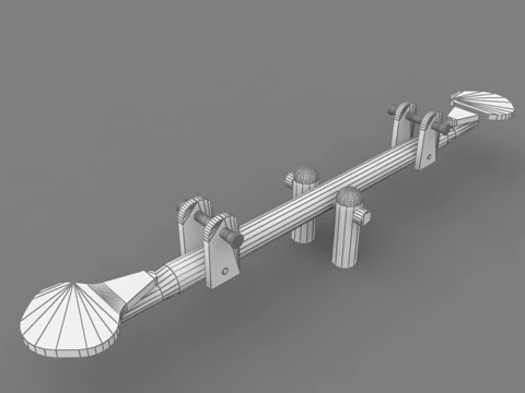 Wooden Swing 3D Model