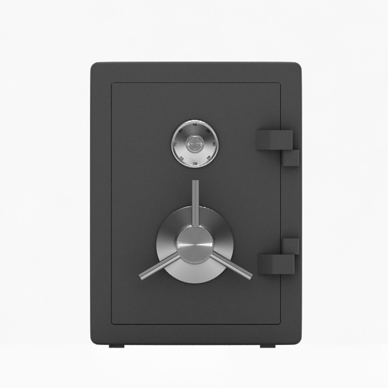 Safe Box 3D Model .c4d .max .obj .3ds .fbx .stl .blend 
