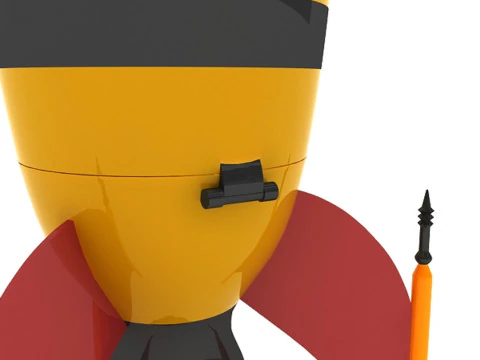 Razzo retr&ograve; Modello 3D