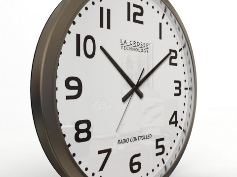 Silver Wall Clock Modèle 3D