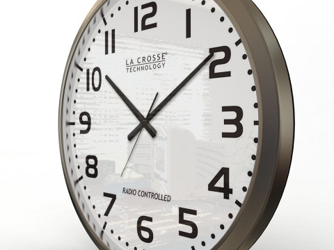 Silver Wall Clock Modèle 3D