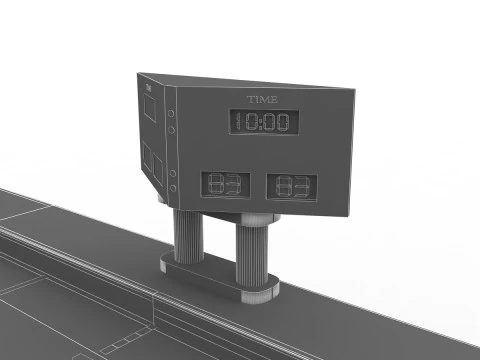 Air hockey table 3D Model