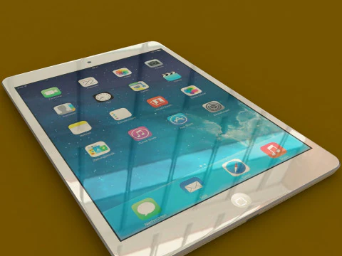 Apple iPad mini 2 シルバー 3Dモデル