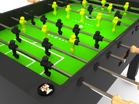 Foosball table 3D 모델