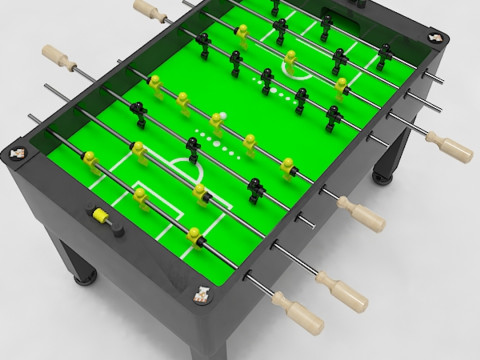 Foosball table 3Dモデル