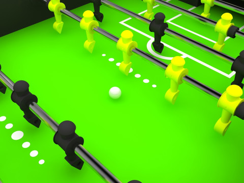 Foosball table 3Dモデル