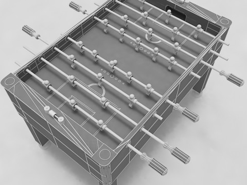 Foosball table 3Dモデル